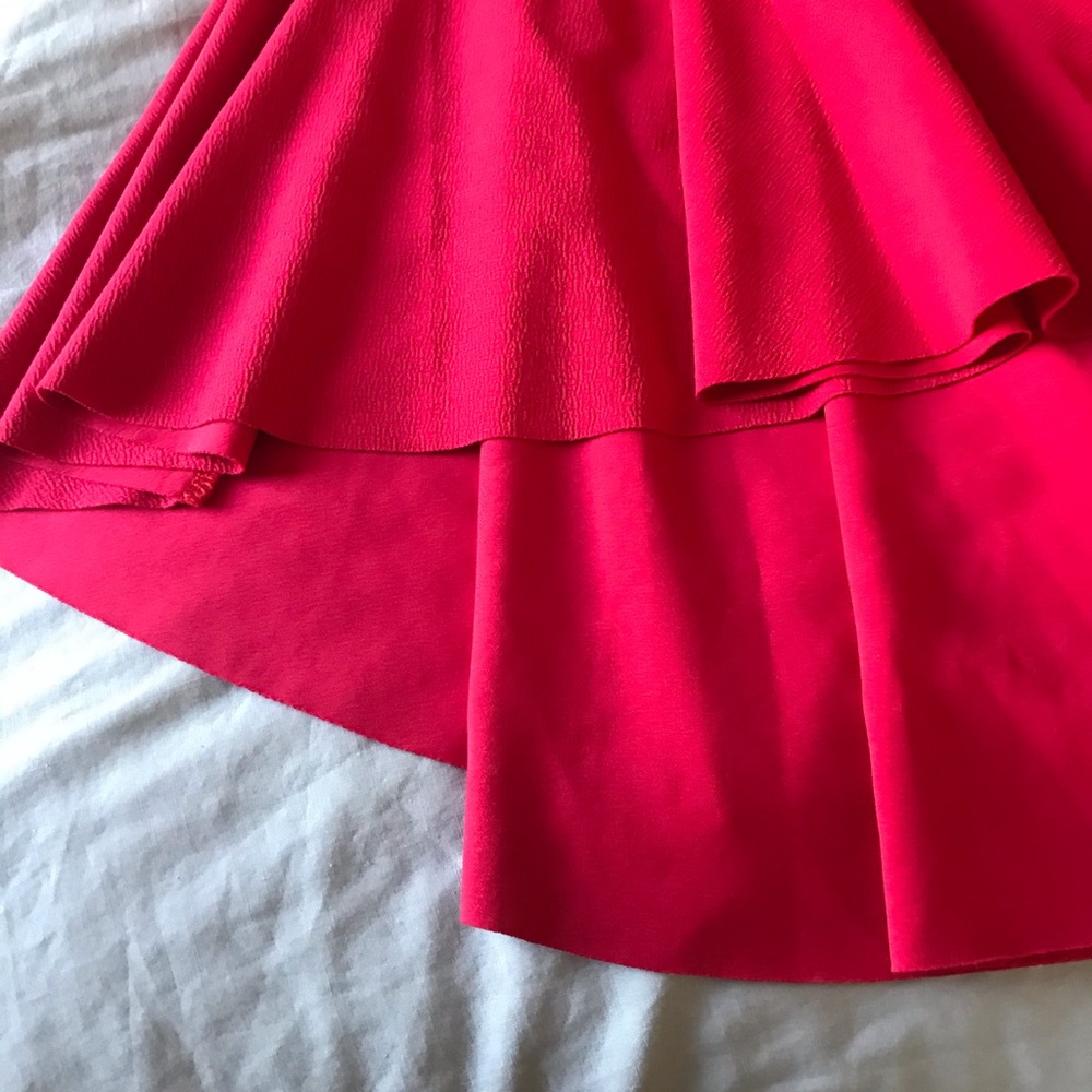 Red High/Low Midi Dress - Picture 3 of 7